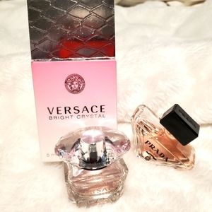Prada paradoxe and Versace crystal mini's